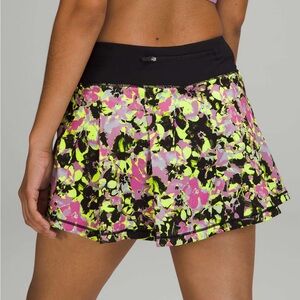 Lululemon Pace Rival Mid-Rise Skirt – Inflected Highlight Yellow Multi/Black
